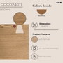 Aberto Design Cesta de Yute Coco24011 Marrón